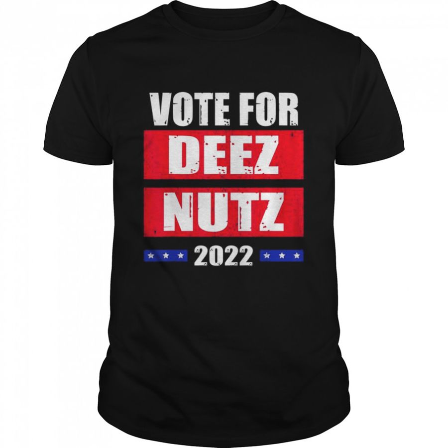 Vote For Deez Nutz 2022 President Biden Trump Retro USA Flag T-Shirt