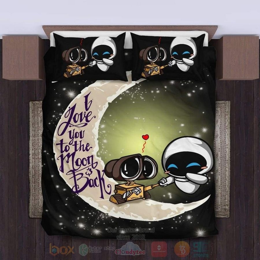 Wall-e Y Eva I love You to the Moon and Back Bedding Set – LIMITED EDITION