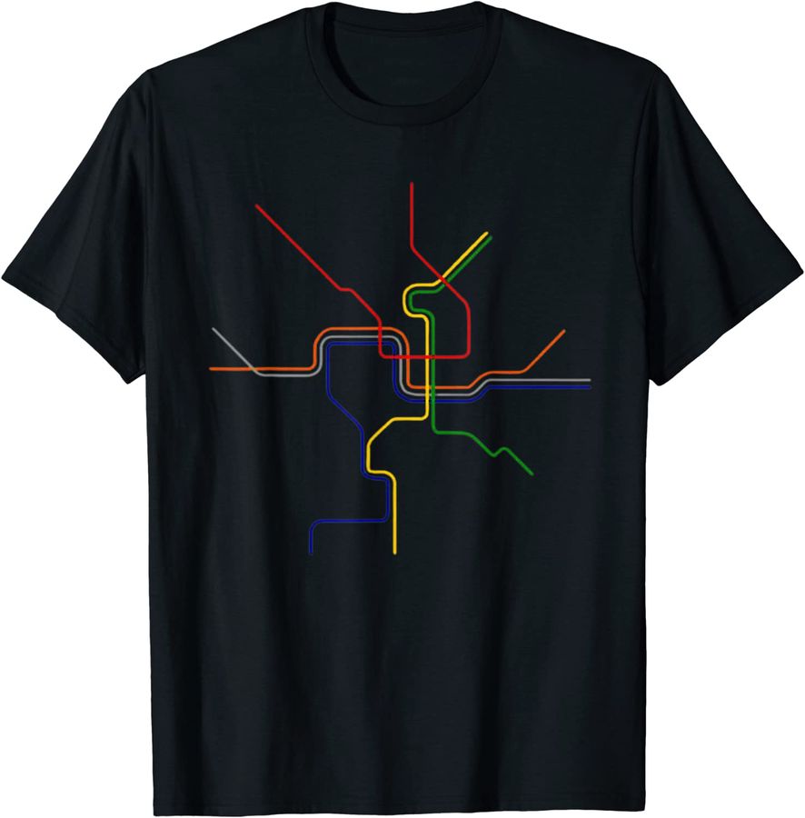 Washington DC Metro Subway Map Shirt - Color Lines_2