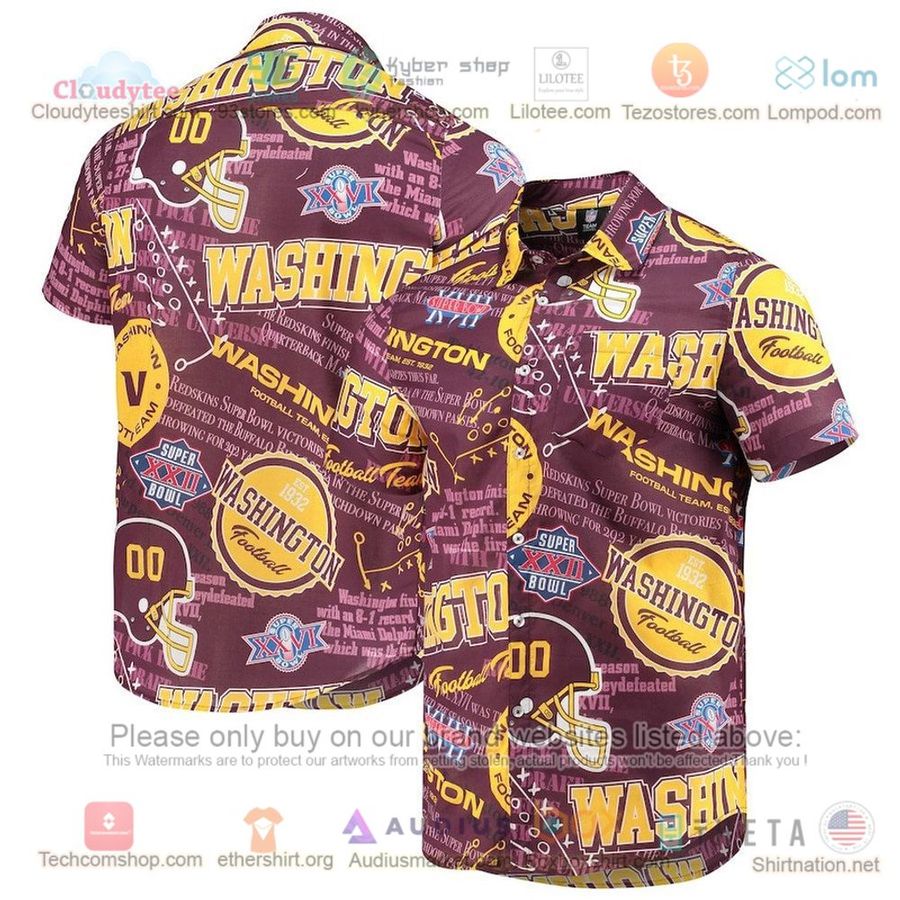Washington Football Team Burgundy Hawaiian Shirt – LIMITED EDITION