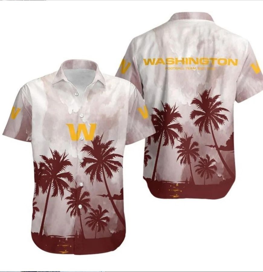 Washington Football Team Coconut Trees Gift For Fan Hawaiian Shirt