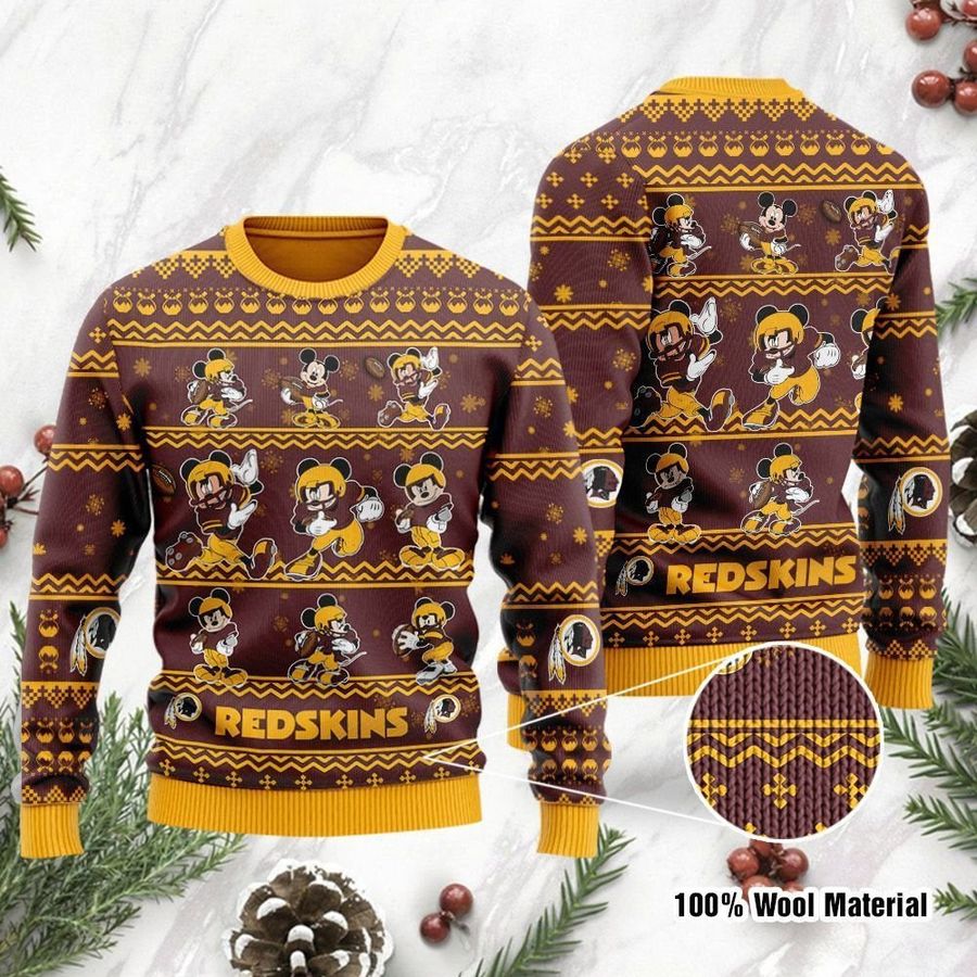 Washington Redskins Mickey Mouse Ugly Christmas Sweater Ugly Sweater Christmas