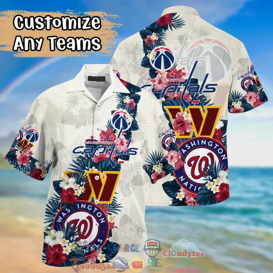 Washington Sport Teams Flower Tropical Hawaiian Shirt – Saleoff