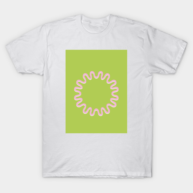 Waves Circle Frame - Pink Green T-shirt, Hoodie, SweatShirt, Long Sleeve