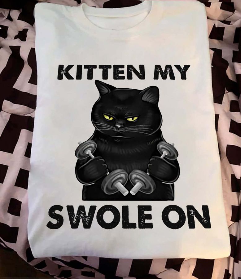 Weightlifting Black Cat – Kitten my swole on