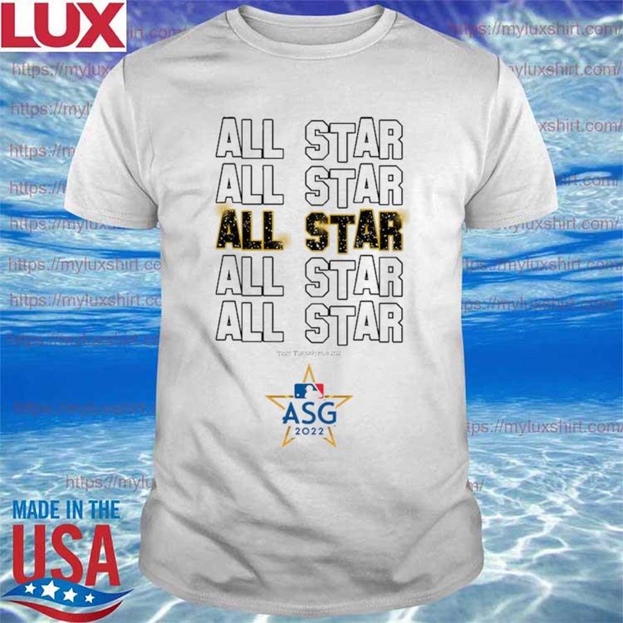 White 2022 MLB All-Star Game All Stars Stacked T-Shirt