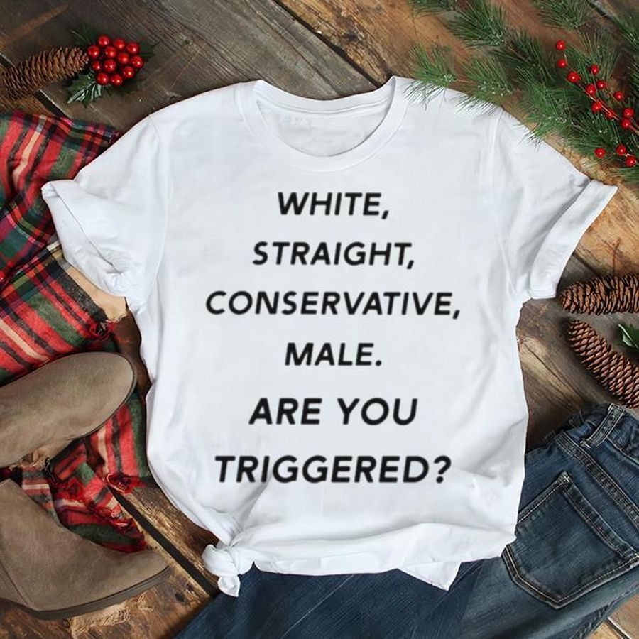 White straight conservative male are you triggered unisex T-shirt and hoodie