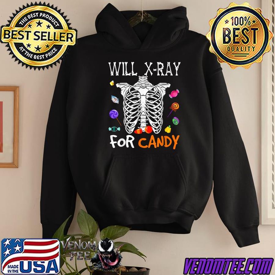 Will X-Ray For Candy Halloween Skeleton Costume Candies T-Shirt