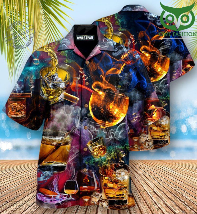 Wine Enjoy Special Drink At Night Edition Hawaiian Shirt