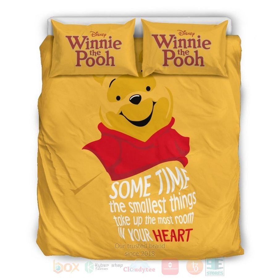 Winnie The Pooh Some Time The Smalletst Things Take Up The Most Room Im Your Heart Bedding Set – LIMITED EDITION
