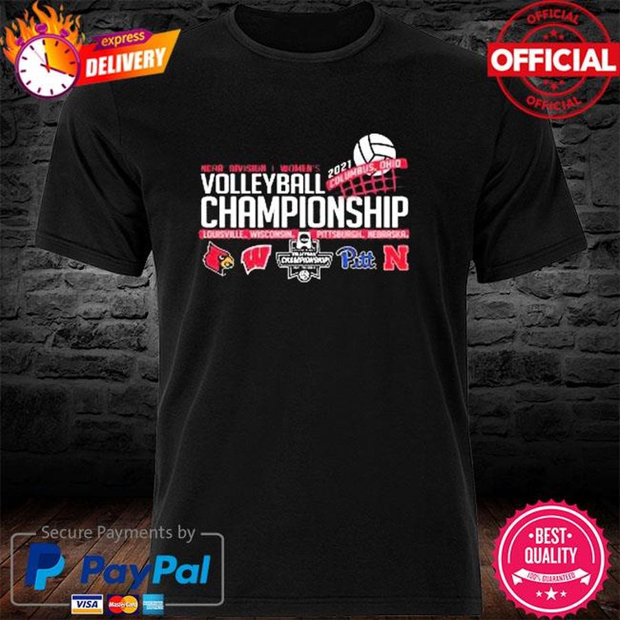 Wisconsin Badgers 2021 NCAA Volleyball Championships Roadshow Teams T-Shirt