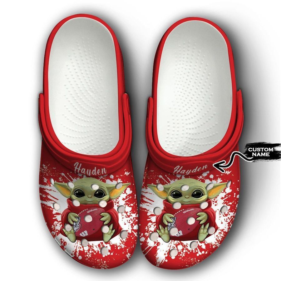Wisconsin Badgers Baby Yoda Crocs Classic Clogs Shoes Design Outlet For Adult Men Women