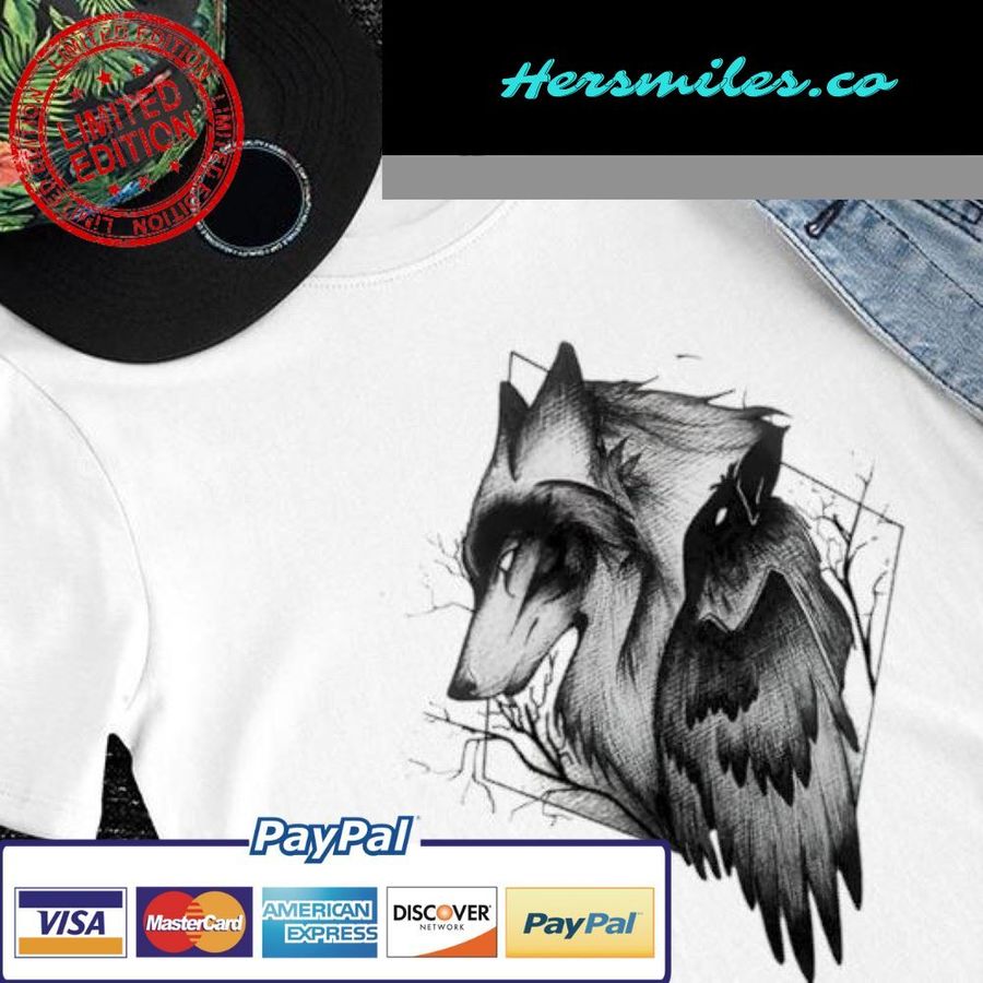 Wolf and Raven Native art shirt