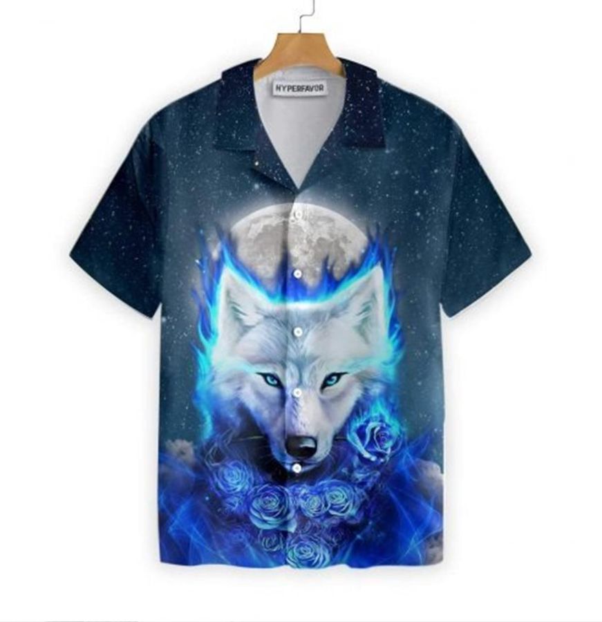Wolf Galaxy Wolf Hawaiian Shirt
