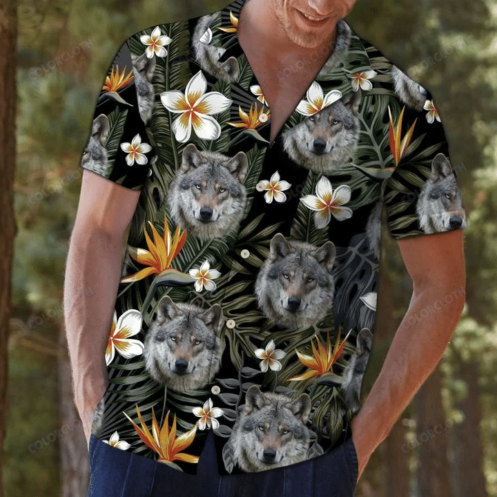 Wolf Tropical Hawaiian Shirt TV334515