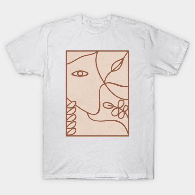 Woman Lines Botanical - Neutral T-shirt, Hoodie, SweatShirt, Long Sleeve