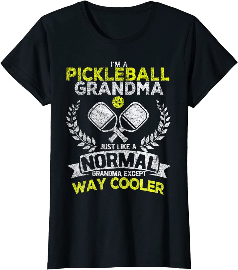 Womens Funny Pickleball Paddle Pickleball Grandma Retro Vintage_1