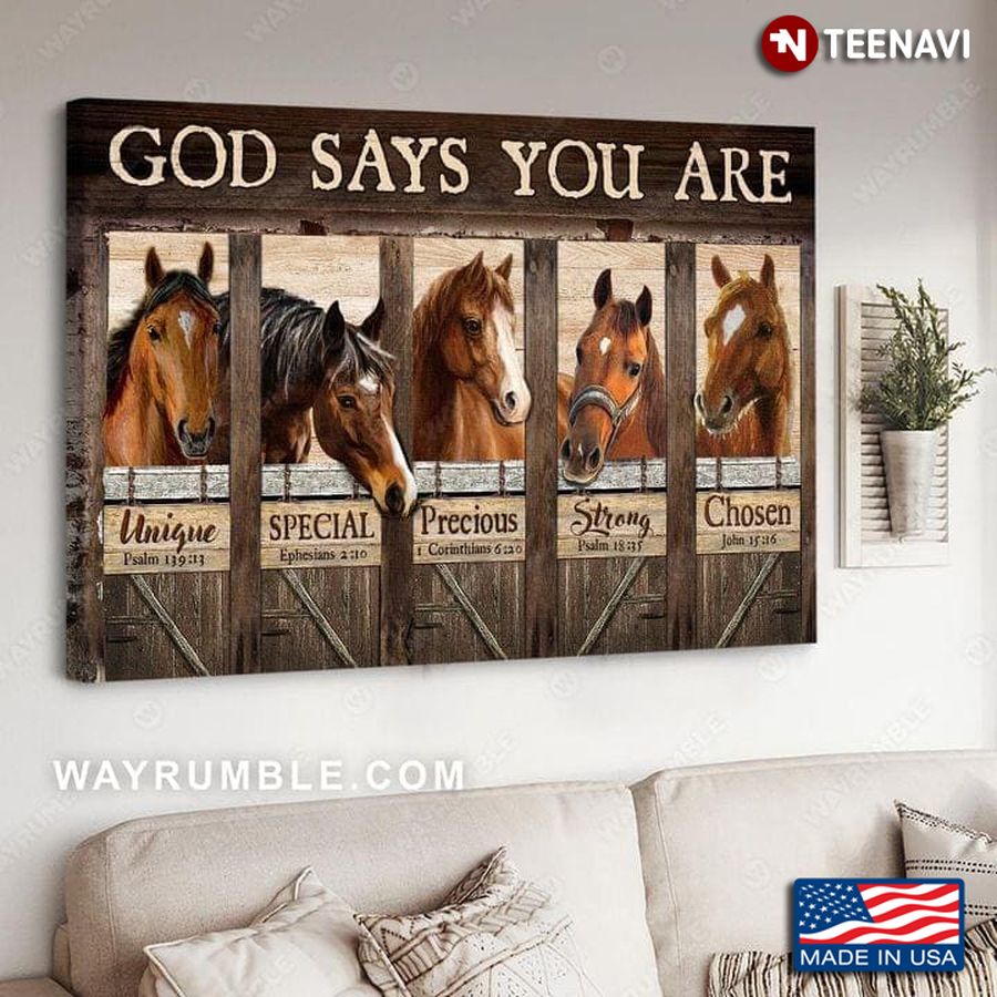 Wooden Barn Door Theme Five Horses God Says You Are