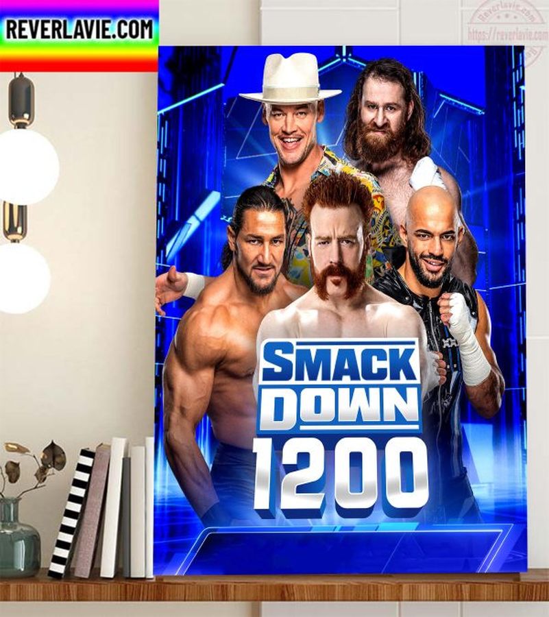 WWE Smack Down 1200 A Fatal 5 Way Match Home Decor Poster Canvas (Copy)