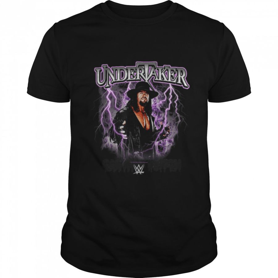 WWE Undertaker Lightning Poster T-Shirt B0B4XSSZ9B