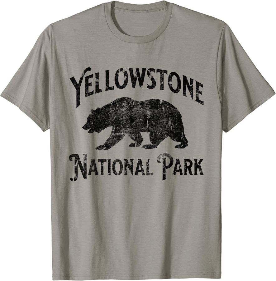Yellowstone National Park Bear Nature Hike Outdoors Vintage