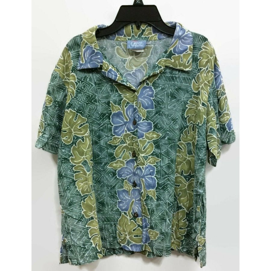 Young Hawaii Boys Vintage Rayon Hawaiian Hawaii Shirt XL Made in the USA