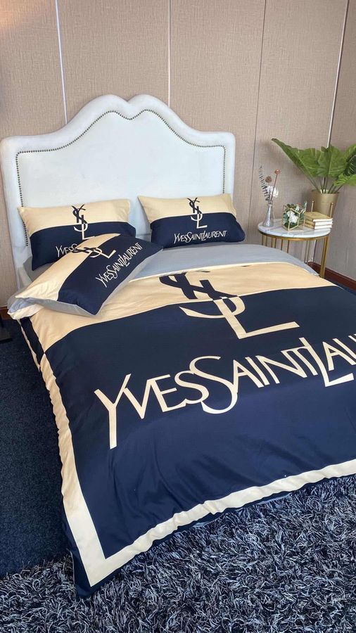 YSL Yves Saint Laurent Luxury Brand Type 09 Bedding Sets Duvet Cover Bedroom Sets