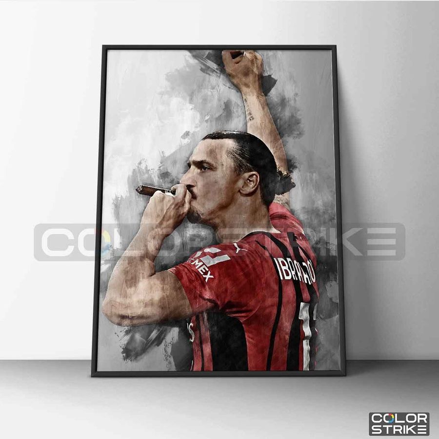 Zlatan Ibrahimović poster Ibrahimovic print art print wall art home decor