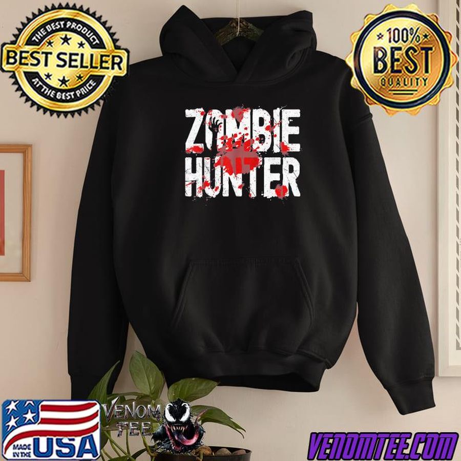 Zombie hunter halloween costume blood splatter classic shirt
