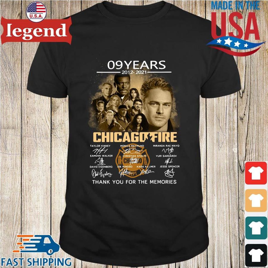 09 years 2012-2021 Chicago Fire thank you signatures shirt