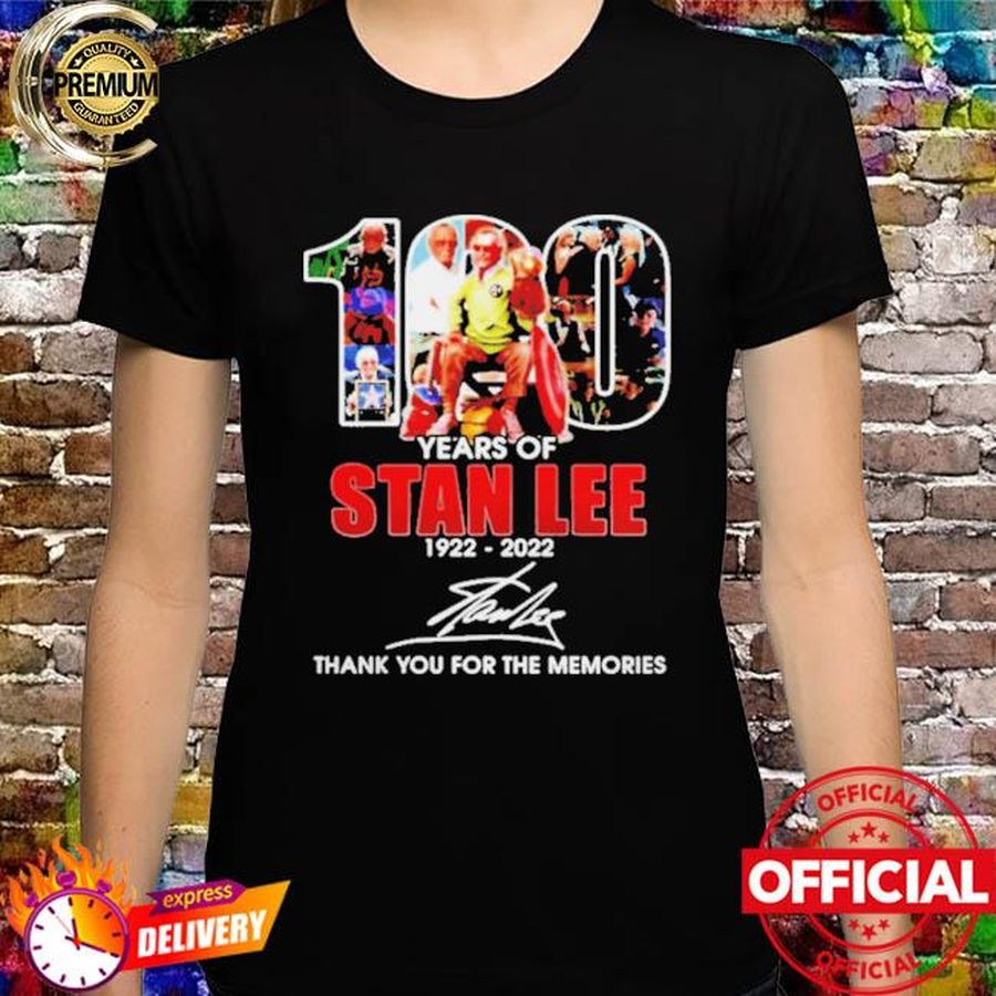 100 years of stan lee 1922 2022 thank you for the memories signature shirt