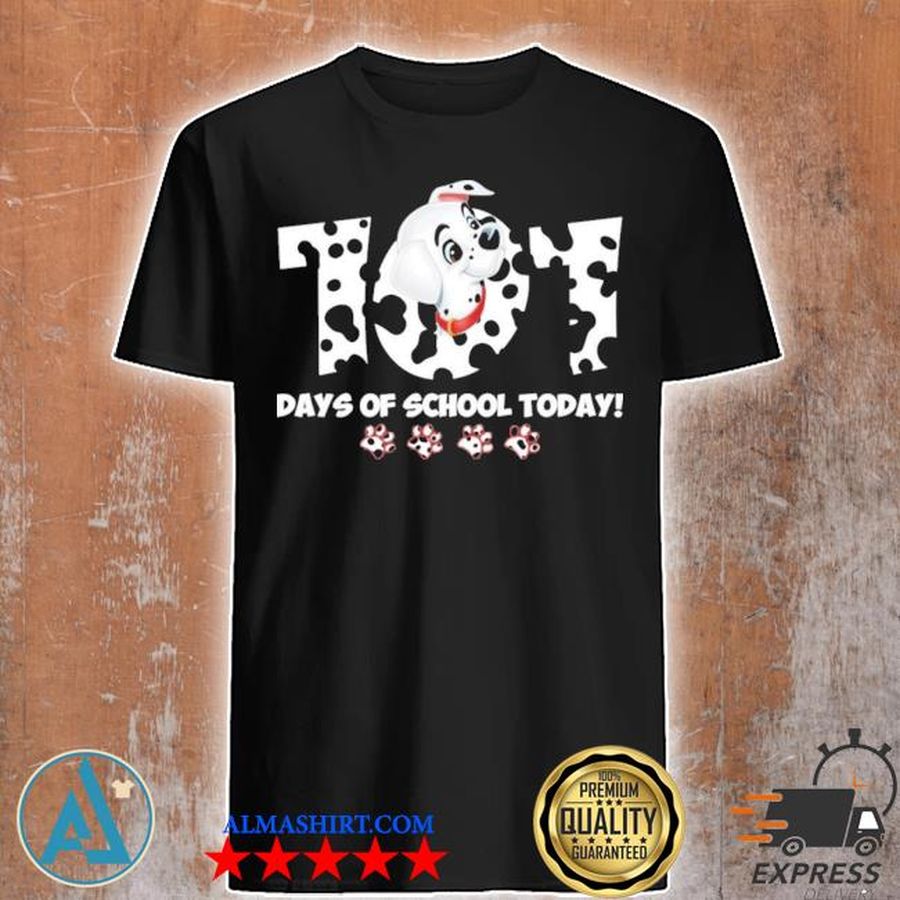 101 days of school dalmatian dog shirt