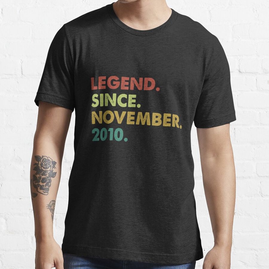 12 Years Old Legend Since November 2010 12th Birthday Gifts Essential T-Shirt