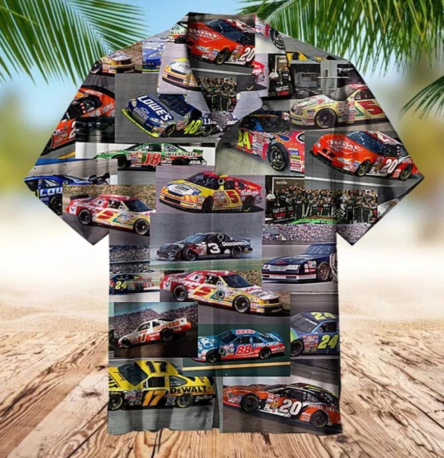 1990-2010 Nascar Championship Vehicle Collectible Hawaiian Shirt