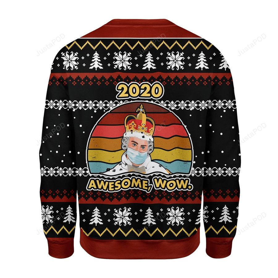 2020 Awesome Wow Ugly Christmas Sweater, All Over Print Sweatshirt, Ugly Sweater, Christmas Sweaters, Hoodie, Sweater