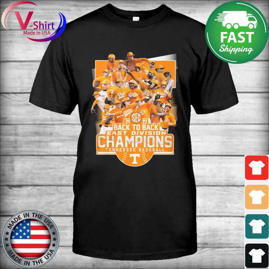 2021-2022 Back to Back East Division Champions Tennessee Baseball Shirt