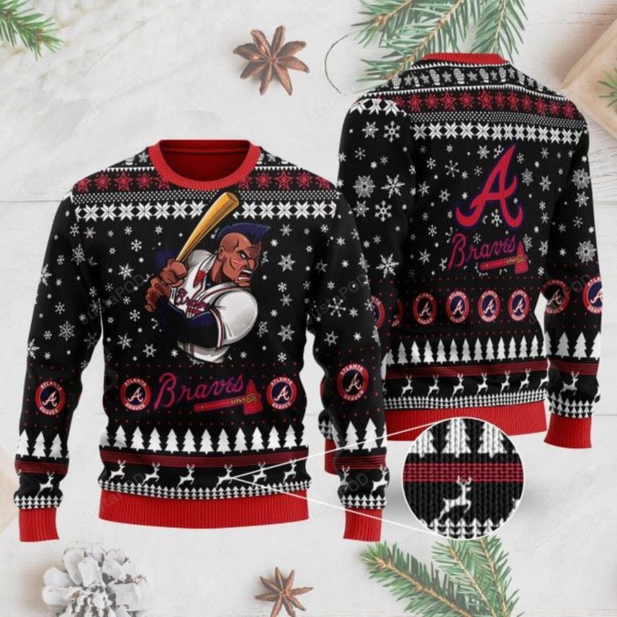 2021 Atlanta Braves MLB Christmas Ugly Sweater