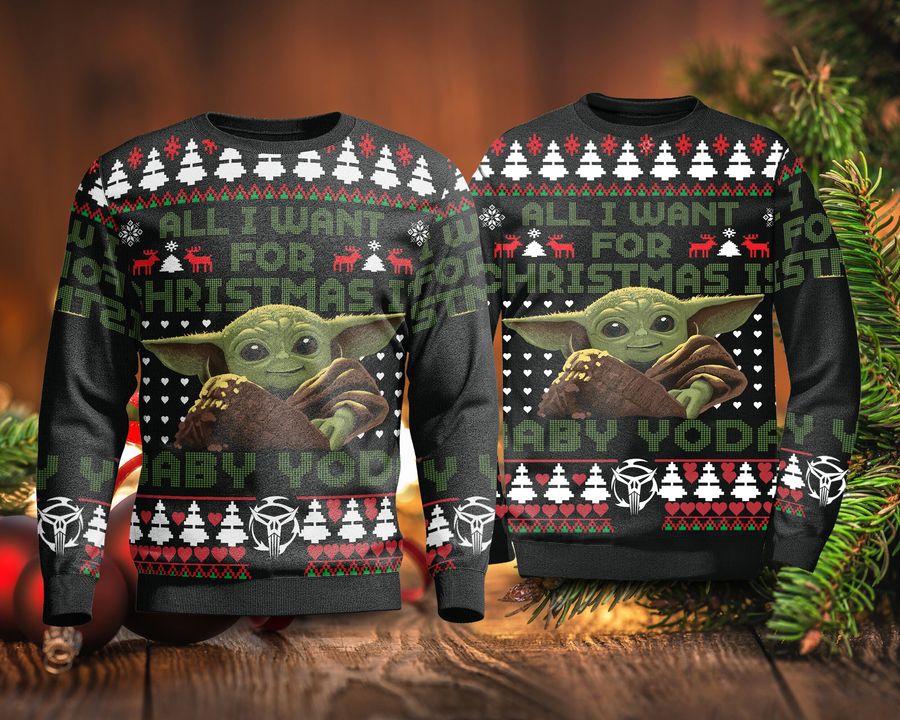 2021 Baby Yoda Ugly Christmas Sweater Sweashirt