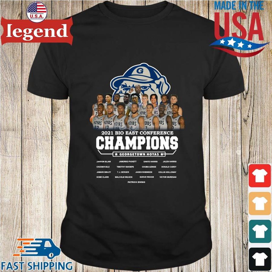 2021 Bio East Conference Champions Georgetown Hoyas Shirt