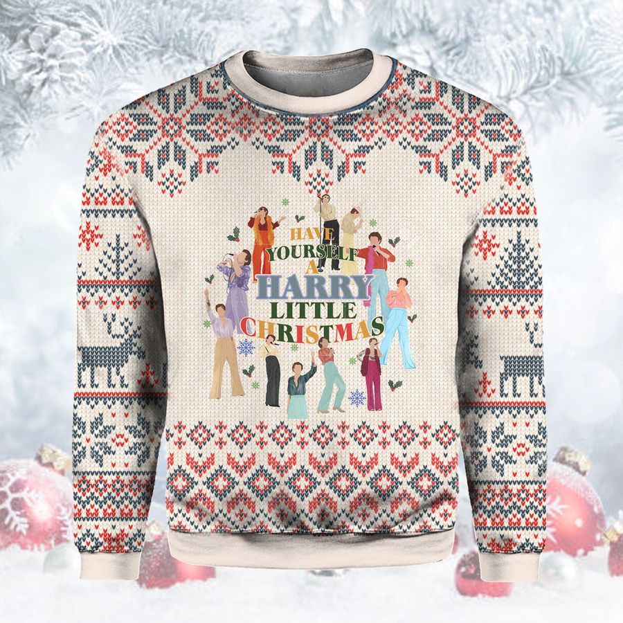 2021 Have Yourself A Harry Styles Little Christmas 3D Ugly Sweater
