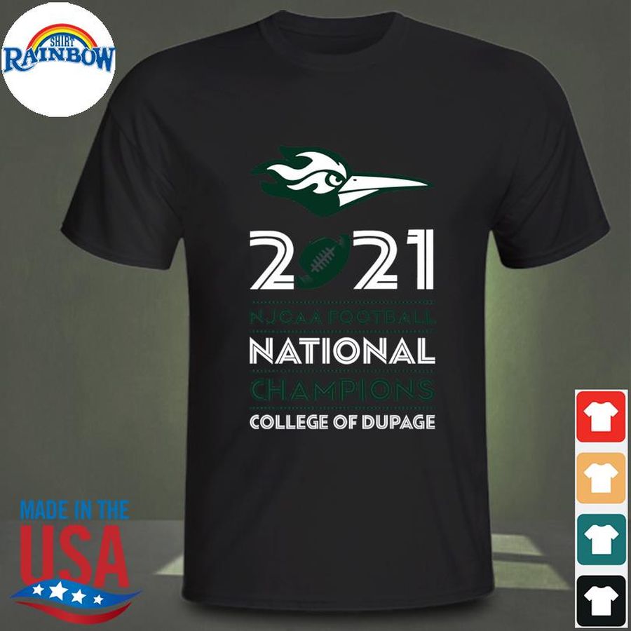 2021 njcaa football national champions college of dupage shirt