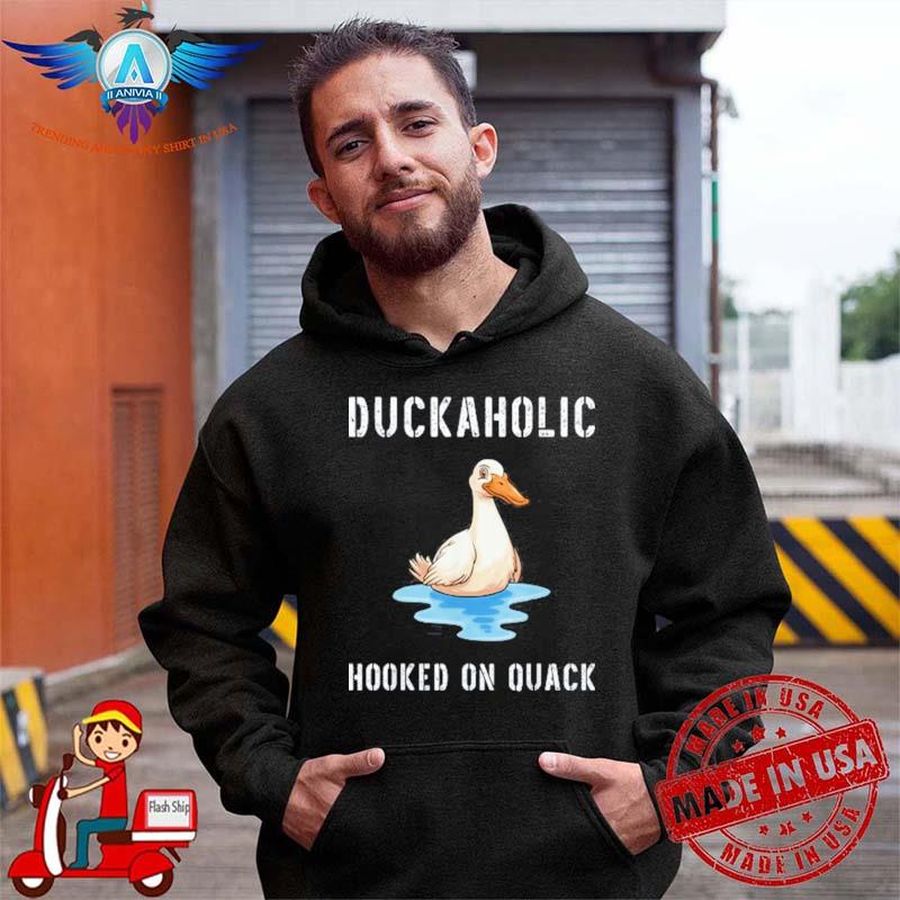 2022 Duckaholic hooked on quack farming hunting bird humor shirt