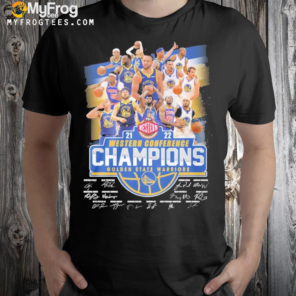 2022 western conference champions golden state warriors team player shirt