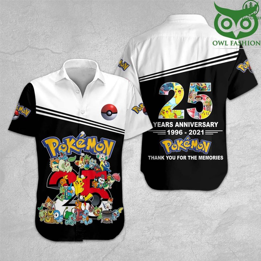 25 Years Anniversary Pokemon Hawaiian Shirt