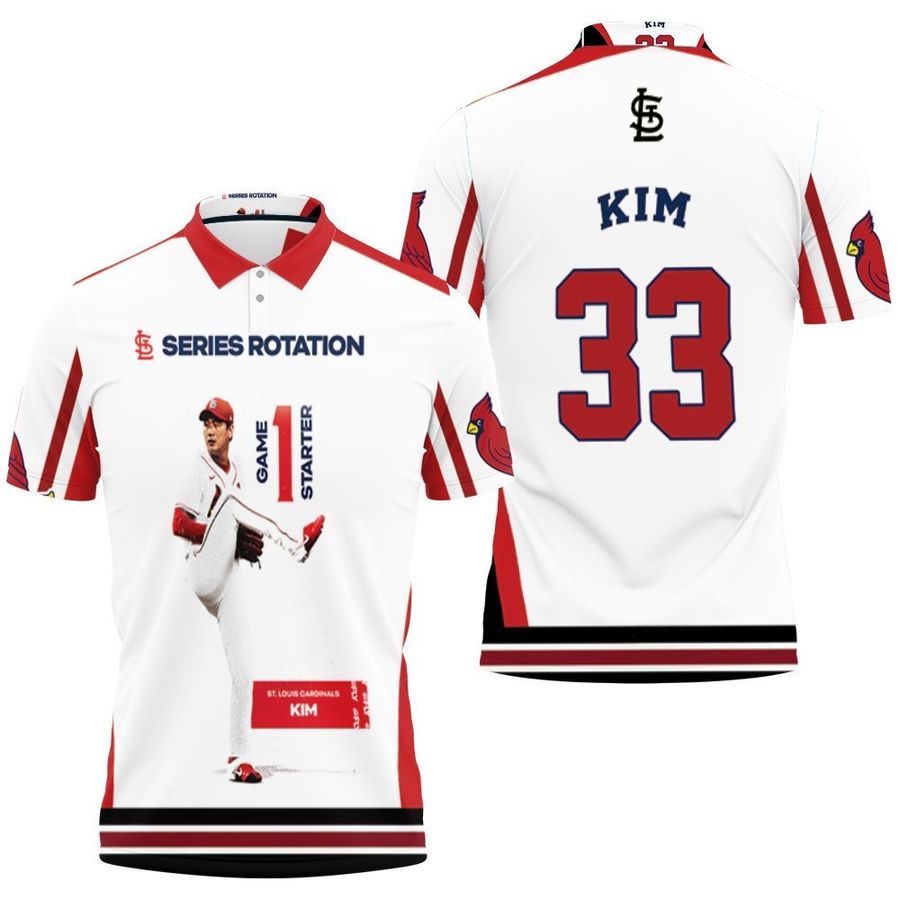 33 Kwang-hyun Kim St Louis Cardinals Polo Shirt All Over Print Shirt 3d T-shirt