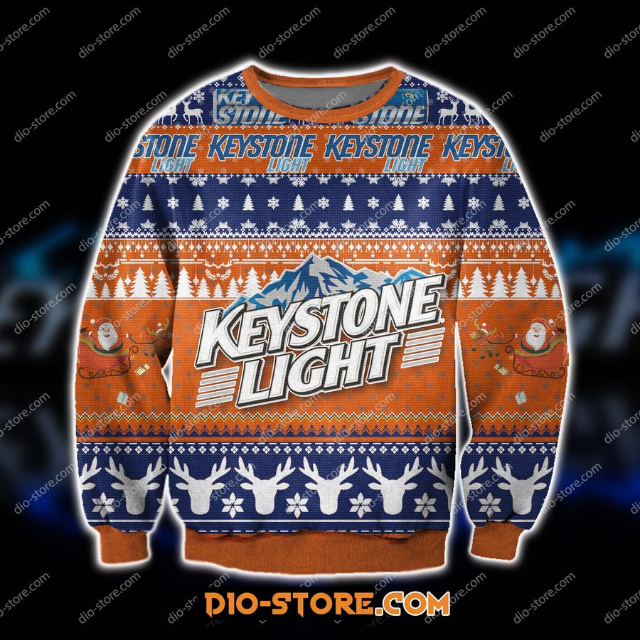 3D All Over Print Keystone Light Beer Ugly Christmas Sweater Hoodie All Over Printed Cint10314, All Over Print, 3D Tshirt, Hoodie, Sweatshirt