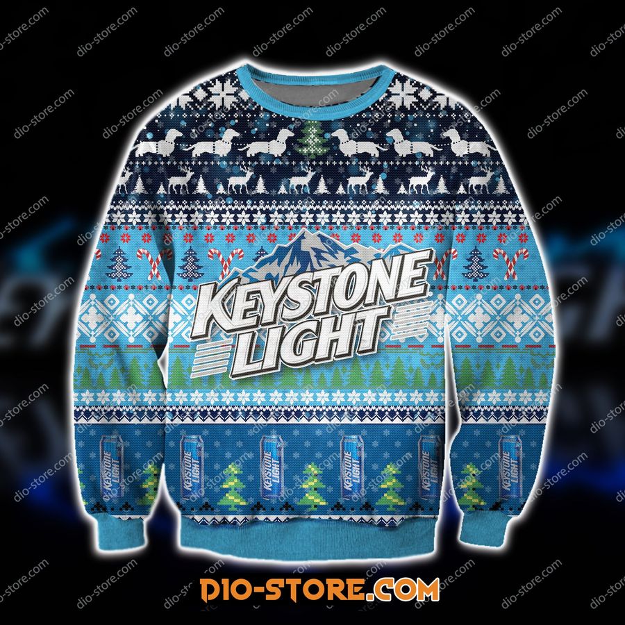3D All Over Print Keystone Light Beer Ugly Christmas Sweater Hoodie All Over Printed Cint10315, All Over Print, 3D Tshirt, Hoodie, Sweatshirt