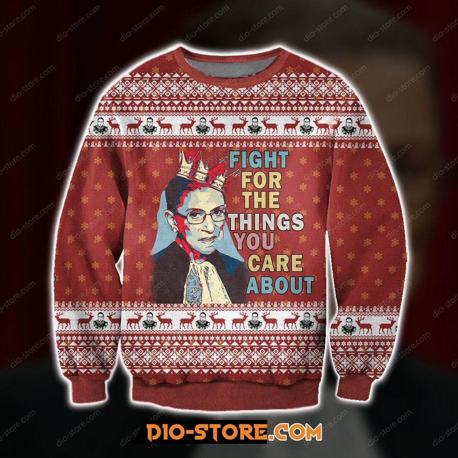 3D All Over Print Ruth Bader Ginsburg Ugly Sweater Hoodie All Over Printed Cint10260, All Over Print, 3D Tshirt, Hoodie, Sweatshirt, Long Sleeve
