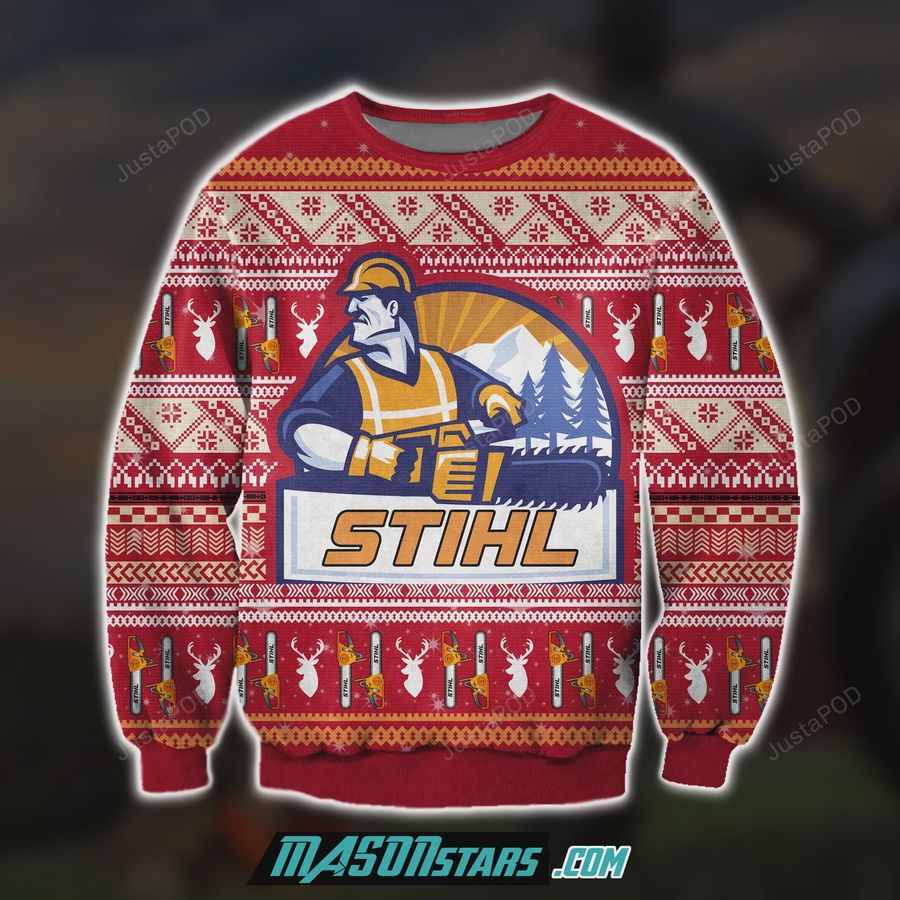 3D ALL OVER PRINT STIHL CHAINSAWS UGLY CHRISTMAS SWEATER, Ugly Sweater, Christmas Sweaters, Hoodie, Sweater