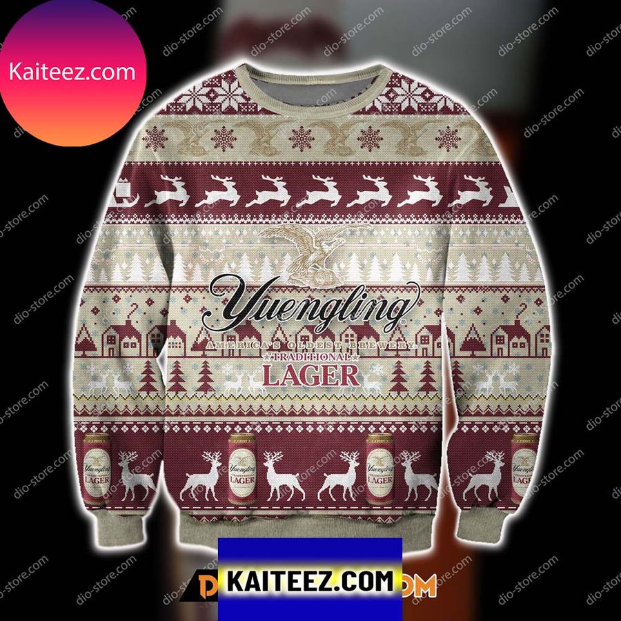 3D All Over Print Yuengling Lager Beer Christmas Ugly Sweater